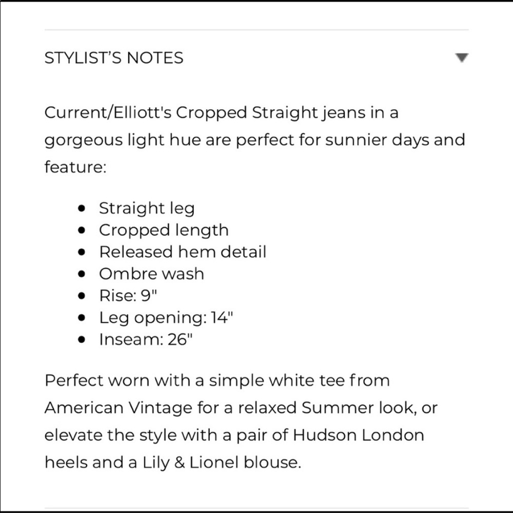 Current elliot cropped straight jeans - Picture 4 of 6